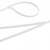 Colier din nailon pentru cabluri 7.6x370 mm alb. Tolsen