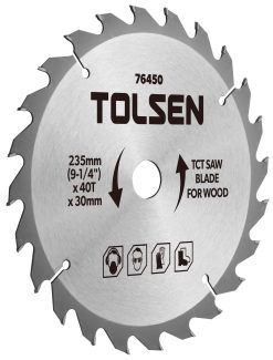 Disc circular cu vidia pentru lemn 254x30x40T Tolsen