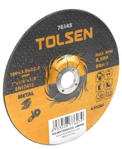Disc de taiere cu centru coborat (metal) 180x3x22 mm Tolsen