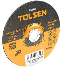 Disc de taiere cu centru coborat (piatra) 180x3x22 mm Tolsen