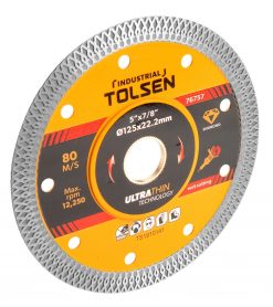 Disc diamantat de taiere continuu 125 x 22.2 x 1.4 mm Tolsen