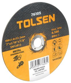Disc plat de taiere (metal si otel inoxidabil) 180x1.6x22 mm Tolsen