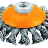 Perie tesita din sarma rasucita 100 mm totoane Industrial Tolsen
