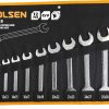 Set de 12 chei de piulite cu capat deschis dublu Cr-V Tolsen
