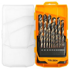 Set de 25 de burghie HSS negru si aur Industrial Tolsen