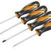 Set de 4 surubelnite Cr-V cu varf magnetic GRIPro Tolsen