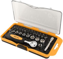 Set de varfuri si de chei tubulare de 38 de bucati Cr-V Tolsen
