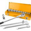 Seturi de 15 de chei tubulare de 3/4" Cr-V (Industrial) Tolsen