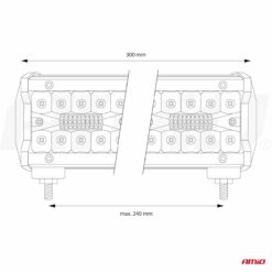 Proiector auto AWL21 80LED COMBO 9-36V Amio