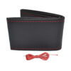 Husa volan dantelat negru cu fir rosu 38-39 cm