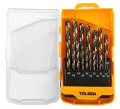 Set de 19 burghie HSS negru si aur Industrial